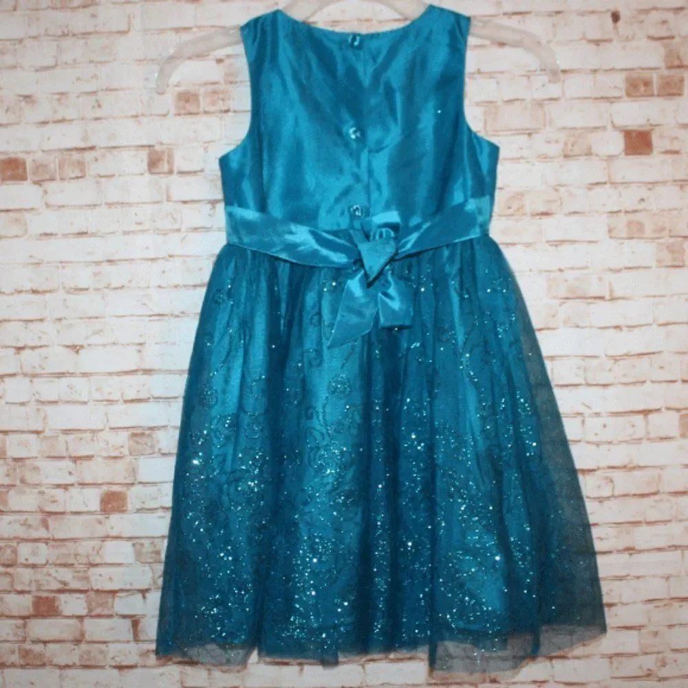 Lilt Girls' Floral Glitter Mesh Dress Size 6